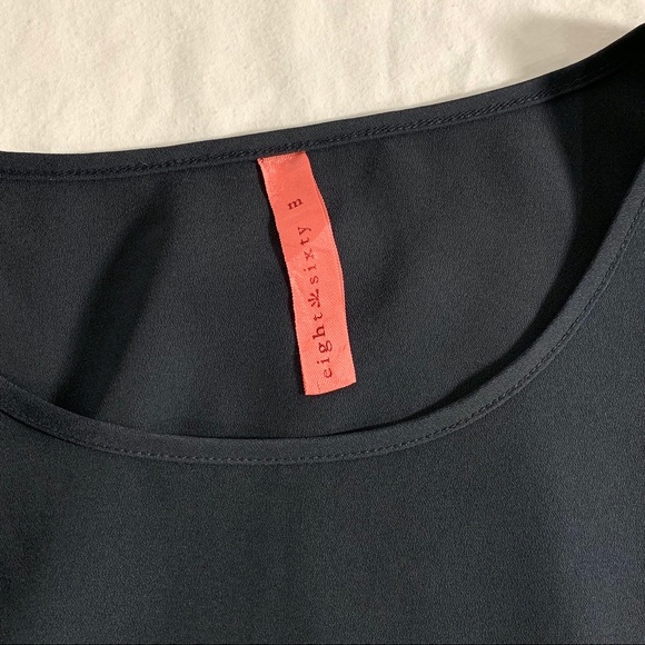 EUC Eight Sixty Boxy Chiffon Tee Blouse Revolve - Picture 2 of 4